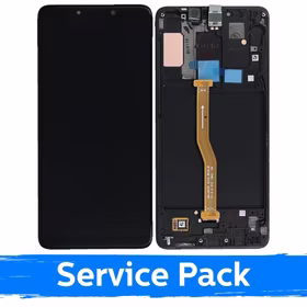 LCD Displejs Saderīgs ar Samsung A920 A9 Melns (Service Pack)