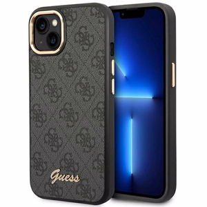 Guess GUHCP14MHG4SHK iPhone 14 Plus 6.7 "melns/melns cietais apvalks 4G Vintage Gold Logo