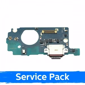Uzlādes ports saderīgs ar Samsung G715 Xcover Pro ar flexo / sudrabs (Service Pack)
