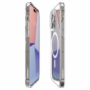 Spigen Ultra Hybrid Magnētiskais apvalks ar MagSafe iPhone 14 Pro - caurspīdīgs/balts