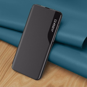 Eco Leather View Case elegants viedtālruņa apvalks ar vāciņu un statīva funkciju Samsung Galaxy A73 sarkans