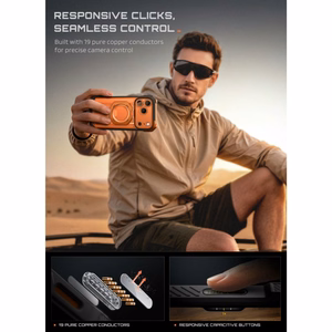 Supcase UB Grip Mag MagSafe vāciņš iPhone 18 Pro / 17 Pro – oranžs