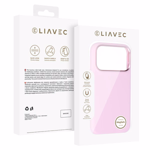 Liavec Silky vāciņš ar metāla kameras ietvaru, paredzēts iPhone 18 Pro Max/17 Pro Max, rozā