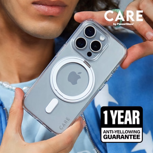 CARE by PanzerGlass Funkcionālais viedtālruņa apvalks ar statīvu iPhone 16 Pro Max 6.9" sudraba/sudraba Magnētiskais 1328