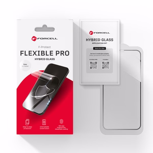 Forcell Flexible Nano Glass 5D aizsargstikls (m) priekš iPhone 16 Pro - melns (m)