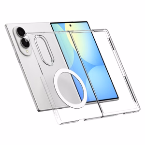 Spigen AirSkin MagFit MagSafe vāciņš Samsung Galaxy Z Fold 8, caurspīdīgs un balts