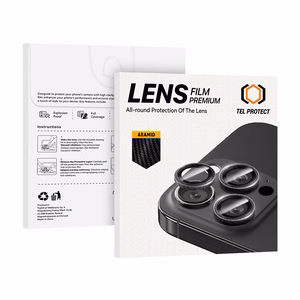 Tel Protect 3D Lens Aramid Series rūdītie aizsargstikli Apple iPhone 18 Pro / 18 Pro Max kameras lēcām (3 gab.)