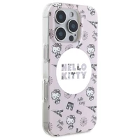 Hello Kitty IML Visur Parīze magnētiskais iPhone 16 Pro viedtālruņa apvalks - rozā