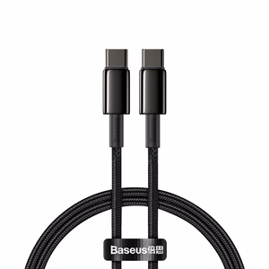 Baseus kabelis Tungsten PD USB-C - USB-C 1,0 m melns