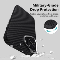 Tech-Protect Ion Carbon Magnētiskais viedtālruņa apvalks iPhone 17 - melns un sudraba