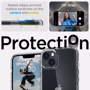 Spigen Ultra Hybrid viedtālruņa apvalks iPhone 14 - skaidrs
