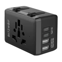 Blitzwolf BW-TA1 4-in-1 ceļojumu adapteris 2xUSB + C + PD 20W