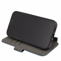 Guess GUBKP13S4GDBL iPhone 13 mini 5.4" zils/zils grāmatas tipa apvalks 4G Stripe