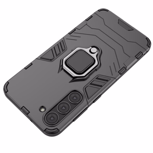 Ring Armor viedtālruņa apvalks Samsung Galaxy S23+ bruņots pārsegs magnētiskais turētājs gredzens melns