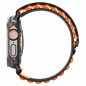 SPIGEN WBF1 РЕМЕШОК APPLE WATCH 6 / 7 / 8 / 9 / 10 / SE / ULTRA 1 / 2 (44 / 45 / 46 / 49 MM) ЧЕРНЫЙ/ОРАНЖЕВЫЙ