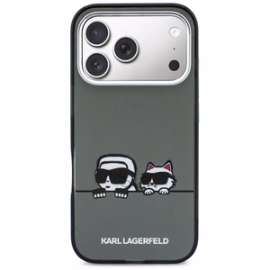 Karl Lagerfeld IML Karl & Choupette Peekaboo Logo MagSafe чехол для iPhone 17 Pro Max чёрный