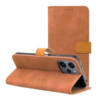 TENDER grāmatas viedtālruņa apvalks XIAOMI Redmi 12 4G / 12 5G brūns