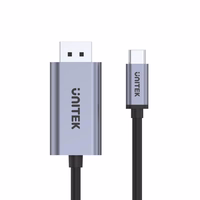 UNITEK V1409A cable gender changer USB-C DisplayPort melns, pelēks