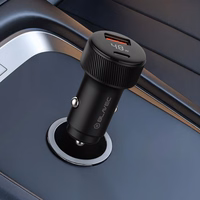 Blavec Auto lādētājs BS-04B-C Volt - USB + Type C - QC 3.0 18W PD 30W ar Type C to Type C cable (CCBS04BCV-UCB) melns