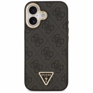 Guess 4G Triangle Logo MagSafe viedtālruņa apvalks iPhone 17 - melns un zeltains