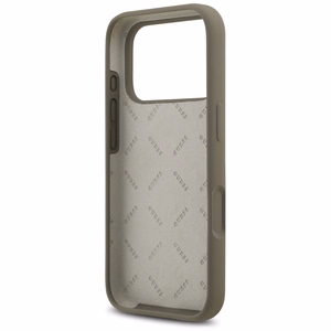 Guess чехол для iPhone 17 Pro GUHCP17LSC4GSMW (Silicone W/ Big 4G Script) коричневый