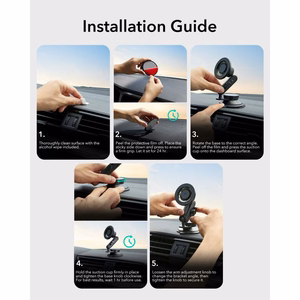 ESR Omnilock Magnetic MAGSAFE Dashboard Car Mount melns