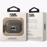 Karl Lagerfeld KKLAP2HNIKTCK AirPods Pro 2 apvalks melns/melns Ikonik Karl Lagerfeld
