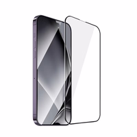 Aizsargstikls ar metāla rāmi iPhone 14 Pro Max 6,7" melns rāmis