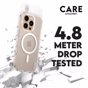 CARE Flagship case with White MagSafe iPhone 16 Pro, Transparent