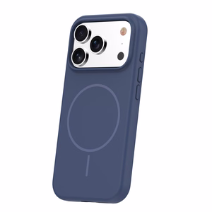 Silikona Thin Mag maciņš for iPhone 17 Pro 6,3" tumši zils