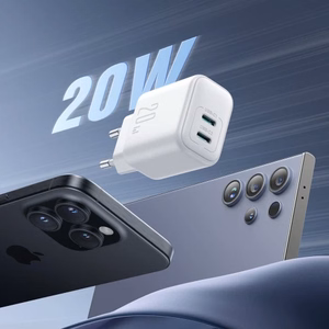 Joyroom JR-TCF12 Divu portu (2C) 20W strāvas lādētājs (balts)