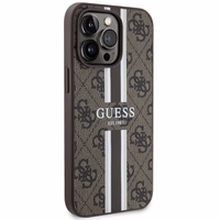 Guess GUHMP13XP4RPSW iPhone 13 Pro Max 6.7" brūns/brūns cietais apvalks 4G Printed Stripes MagSafe