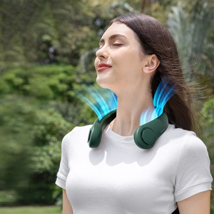 Jisulife Life3 pārnēsājams USB kakla ventilators, zaļš