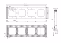 Rāmis slēdzim M5 80 četrkāršs 4 daļu SONOFF M5-4C-80-FW (balts)