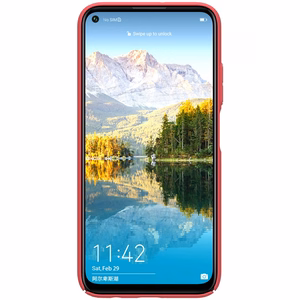Nillkin Super Frosted Shield vāciņš ierīcei Huawei P40 Lite / Nova 7i / Nova 6 SE, spilgti sarkans