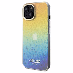 Guess IML Faceted Mirror Disco Iridescent viedtālruņa apvalks iPhone 14 / 15 / 13 - daudzkrāsains
