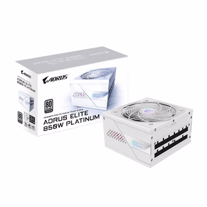 GIGABYTE AORUS ELITE P850W ICE barošanas bloks - PCIe 5.0, 80 PLUS Platinum, pilnībā modulārs dizains, 120mm ventilators, ATX 3.0 saderīgs, ES kontaktdakša