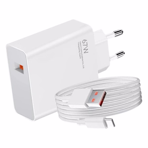 Lādētājs Xiaomi HyperCharge Combo 67W USB-A balts BHR9465EU