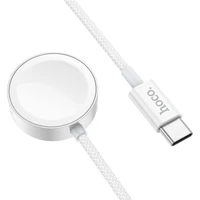 Bezvadu lādētājs Hoco 2,5W USB C saderīgs ar Apple Watch un Samsung Watch CW59 balts