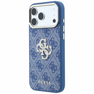 Guess 4G & Big Strass Logo maciņš iPhone 18 Pro / 17 Pro, zils