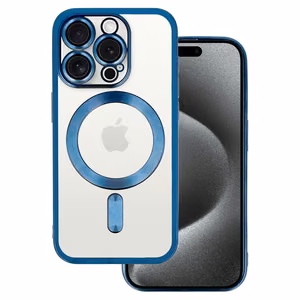 Metallic MagSafe Case for iPhone 15 Plus blue