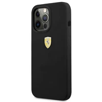 Ferrari FESSIHCP13XBK iPhone 13 Pro Max 6.7" melns/melns cietais viedtālruņa apvalks silikona