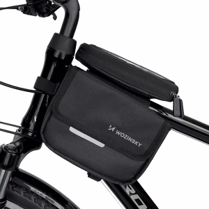 Wozinsky bicycle frame bag, waterproof phone case, 1.5l, black (WBB26BK)
