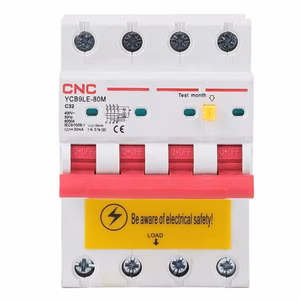Residual Current Breaker ar Over-Current, 4P, 32A, class C, 30mA, 6kA