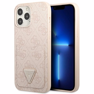 Viedtālruņa apvalks iPhone 13 Pro / 13 6.1 rozā ar 4G trijstūra logotipu un kartes nodalījumu