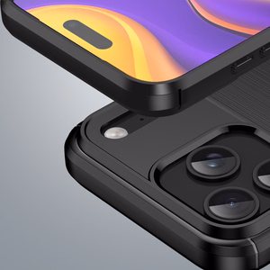 Carbon viedtālruņa apvalks iPhone 17 Pro - melns