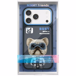 Nimmy Cool&Cute 2.0 nag viedtālruņa apvalks iPhone 17 Pro - melns
