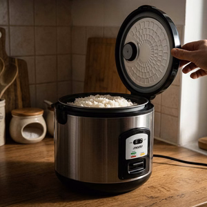 Mesko MS 6411 – rīsu vārīšanas katls, 1000 W, 1,5 l, nerūsējošais tērauds / melns