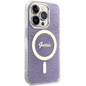 Guess GUHMP14LH4STU iPhone 14 Pro 6.1" violets/violets cietais apvalks 4G MagSafe