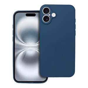 Mīksts viedtālruņa apvalks IPHONE 16 Plus tumši zils